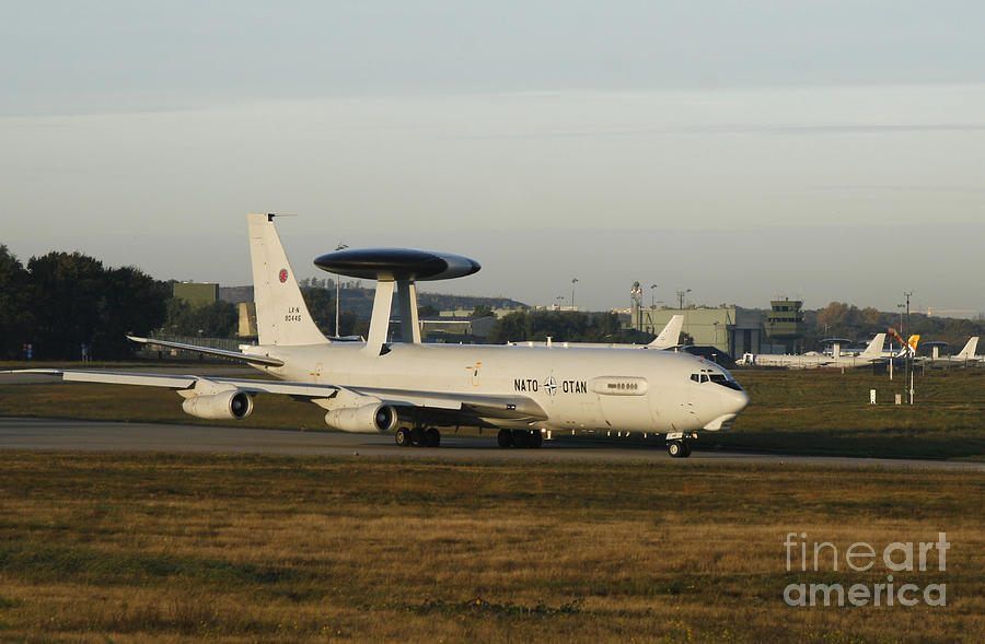 An E-3 Sentry At The Nato Awacs Base Photograph By Timm Ziegenthaler ...