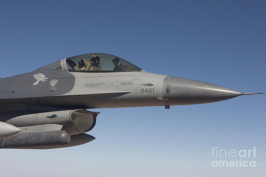Transportation Photograph - An F-16 Fighting Falcon by HIGH-G Productions