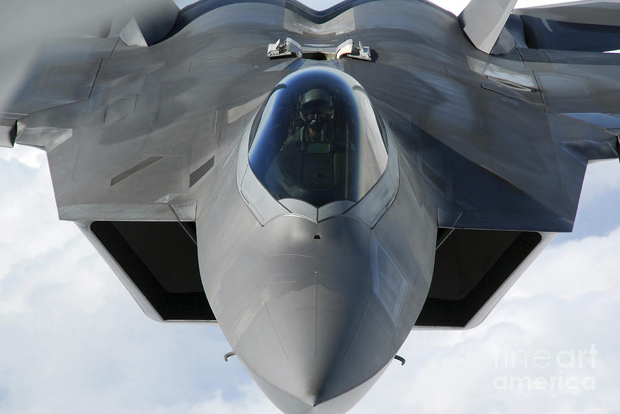 An F-22 Raptor Prepares For Refueling Photograph