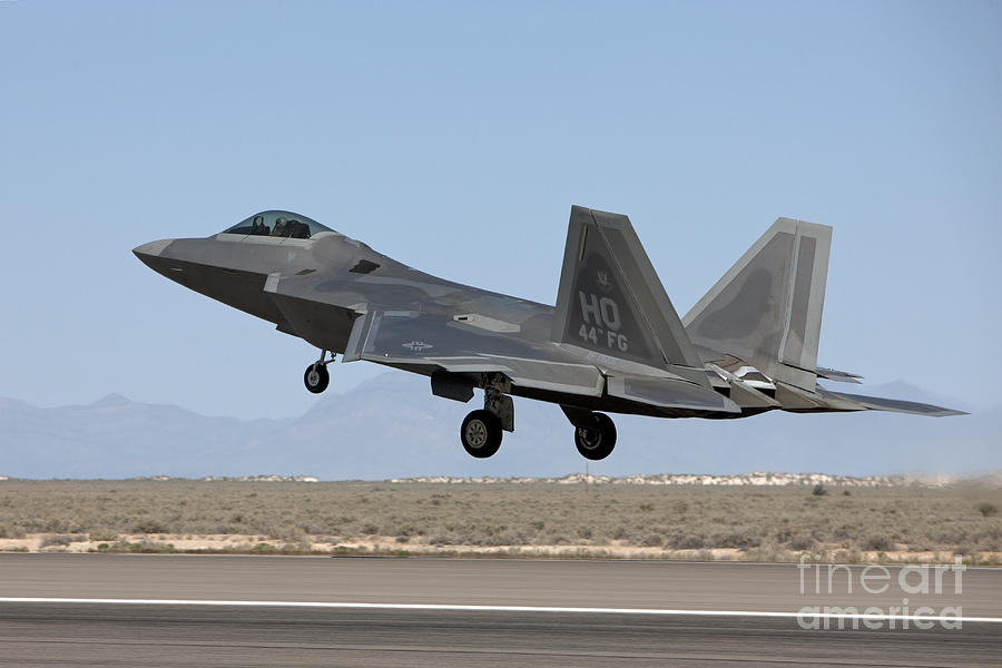 An F-22 Raptor Takes Off From Holloman Photograph