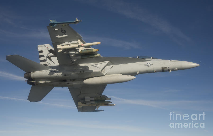 Transportation Photograph - An Fa-18f Super Hornet Armed With An by Stocktrek Images