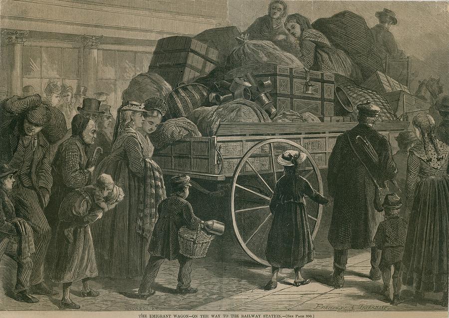 An Immigrant Wagon Packed With Baggage Photograph by Everett