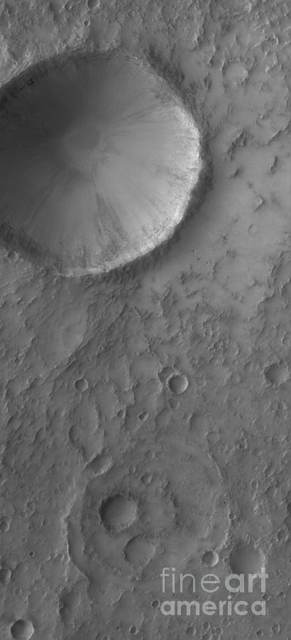 An Impact Crater On Mars Photograph by Stocktrek Images
