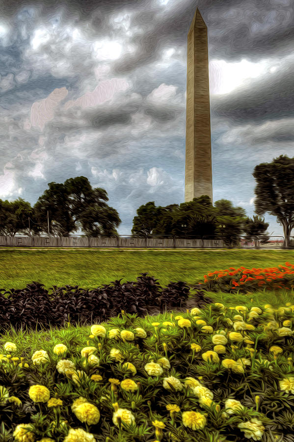 An impression of the  Washington Monument Photograph by Edward Kreis