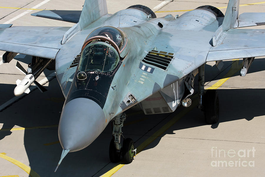 Transportation Photograph - An Mig-29 Aircraft With One Aa-10 Alamo by Anton Balakchiev