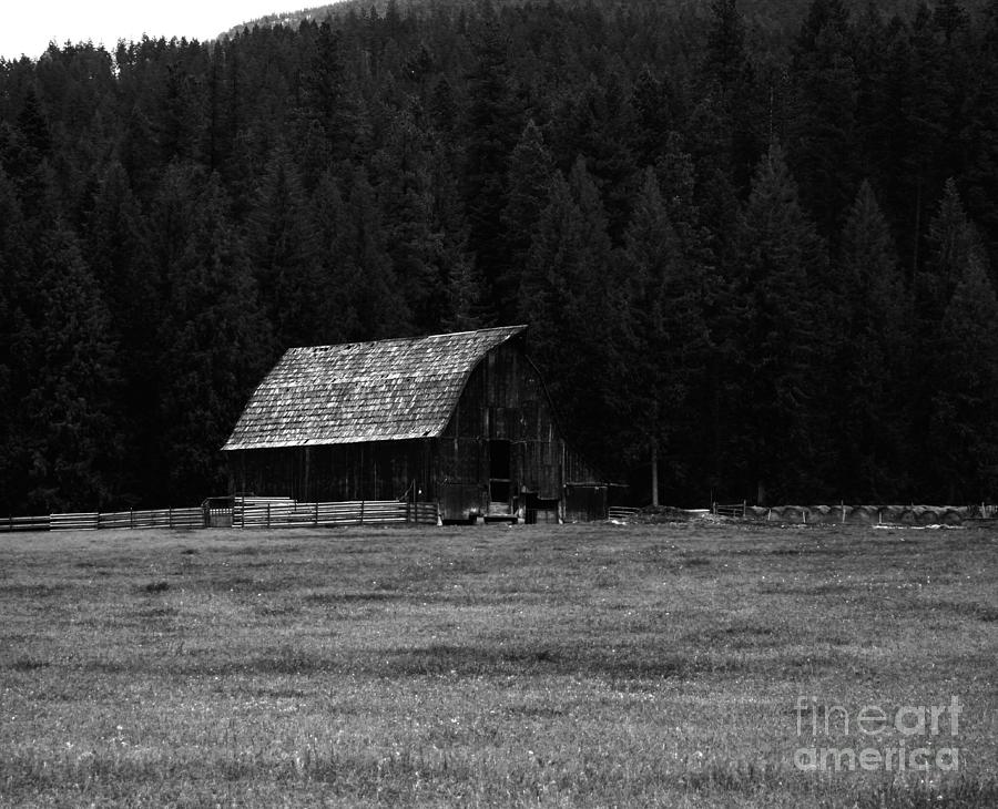 An Old Barn In Black And White Photograph by Jeff Swan