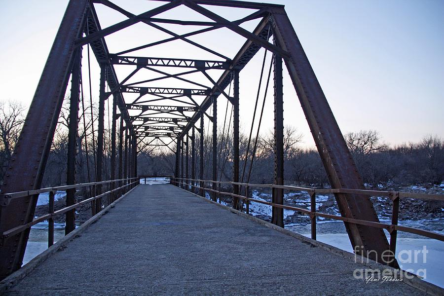 An old steel bridge Photograph by Yumi Johnson