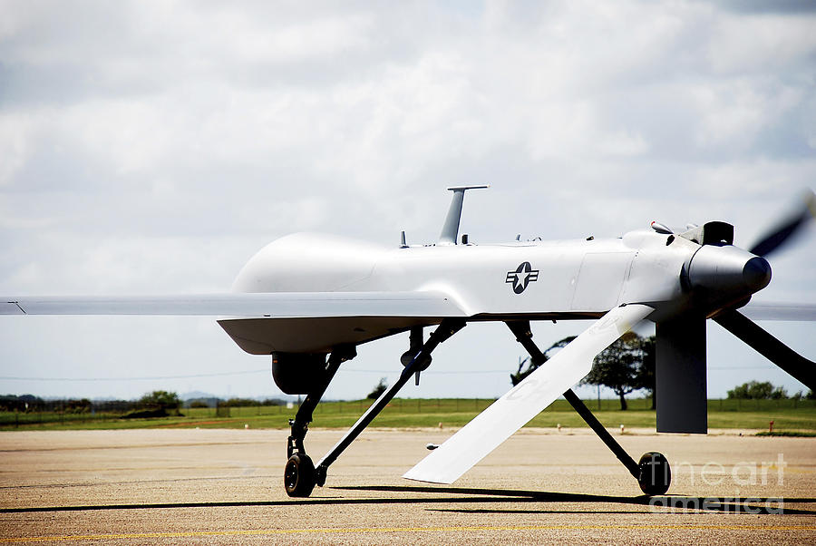 An Rq-1 Predator Prepares For Takeoff Photograph by Stocktrek Images