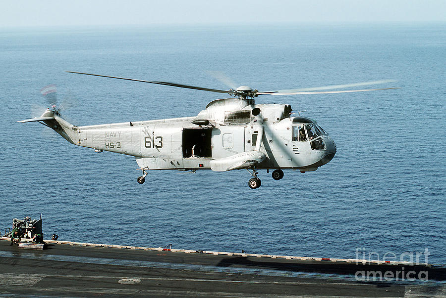 Transportation Photograph - An Sh-3h Sea King Helicopter Prepares by Stocktrek Images