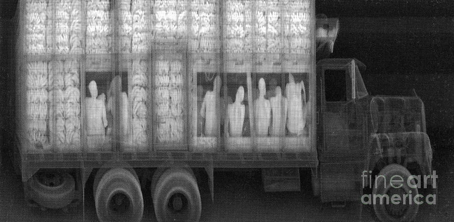 An X-ray Of A Truck With Illegal Photograph by Photo Researchers