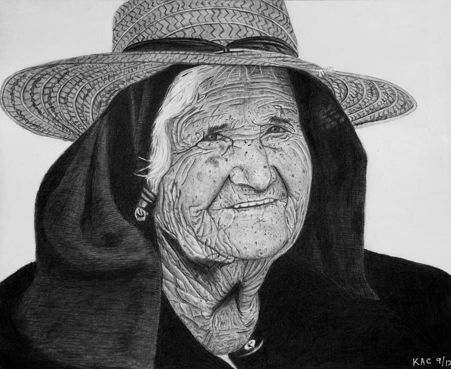 Portrait Drawing - Ana by Kenny Chaffin