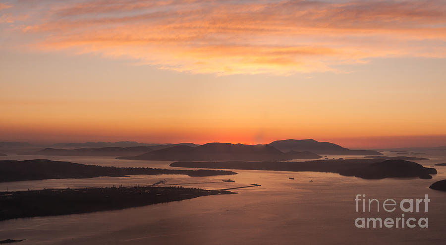 Sunset Photograph - Anacortes Islands Sunset by Mike Reid