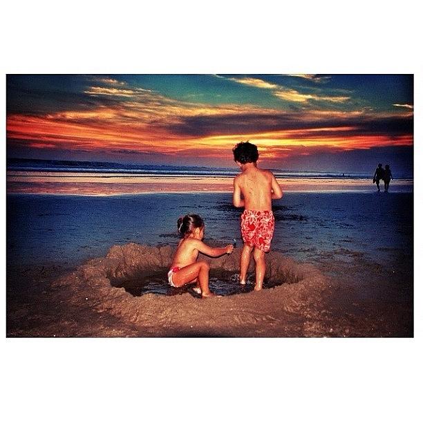 Sunset Photograph - Anak Pantai 👌 #sunset #bali by Ucoxz Lubis