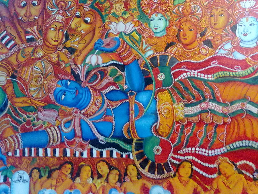 Ananda Sayanam Painting by Vijish Thilak - Fine Art America