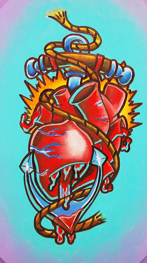 Anchored Heart Painting by Tyler Hendrick | Fine Art America