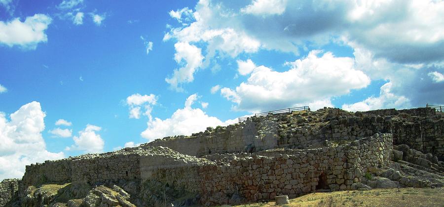 Ancient archeological remains V in Mycenae Greece Photograph by John Shiron