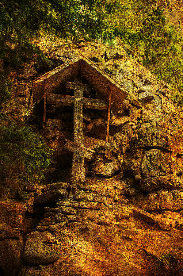 Ancient Cross. Holy Island  Photograph by Jenny Rainbow
