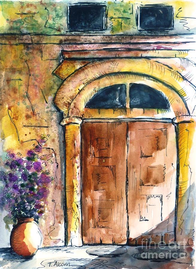 Ancient Door Of Greece Painting By Therese Alcorn - Fine Art America