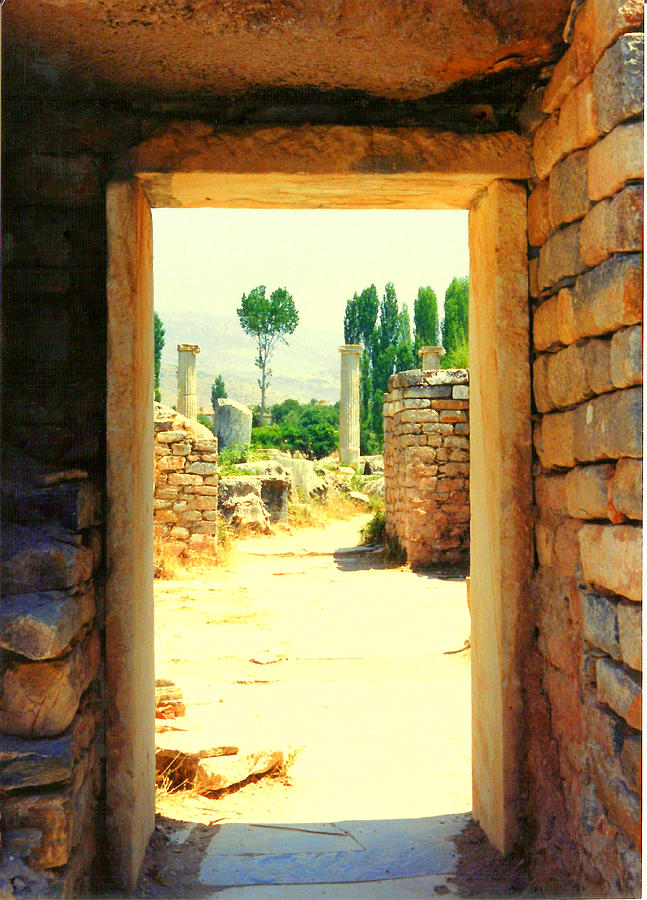 Ancient Doorway Photograph by Lou Ann Bagnall