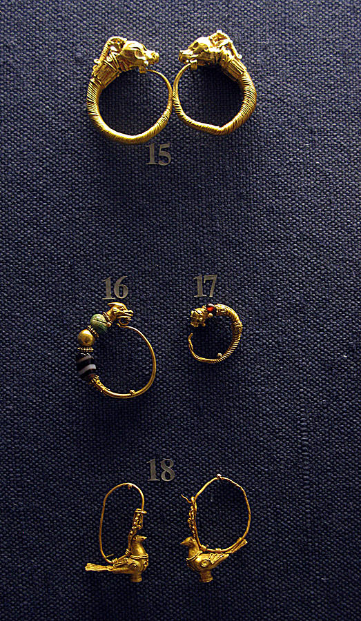 Hellenistic Earrings Photograph by Andonis Katanos