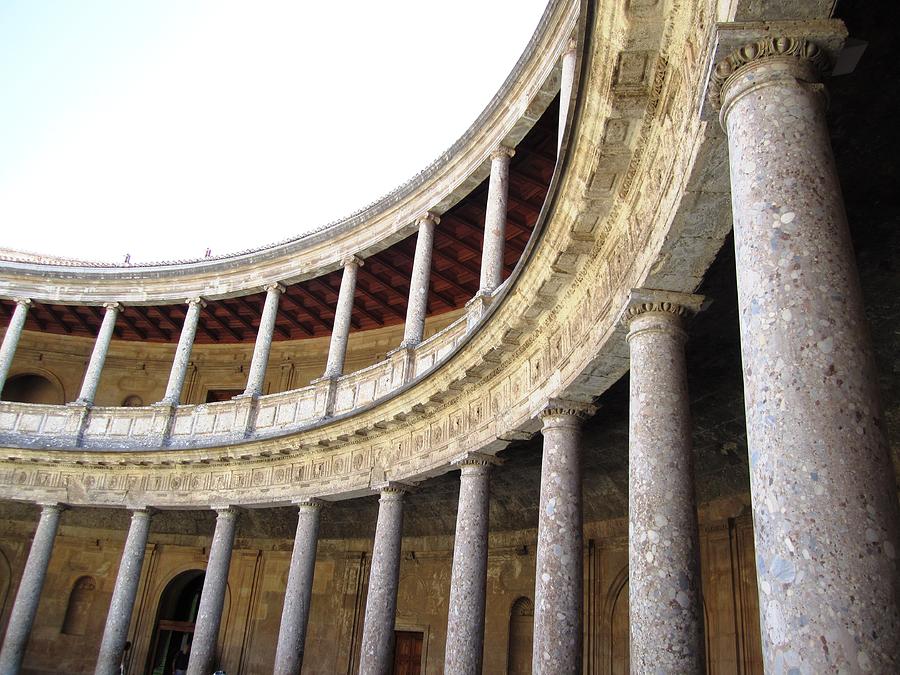 Ancient Marble Columns in Round Courtyard Photograph by John Shiron