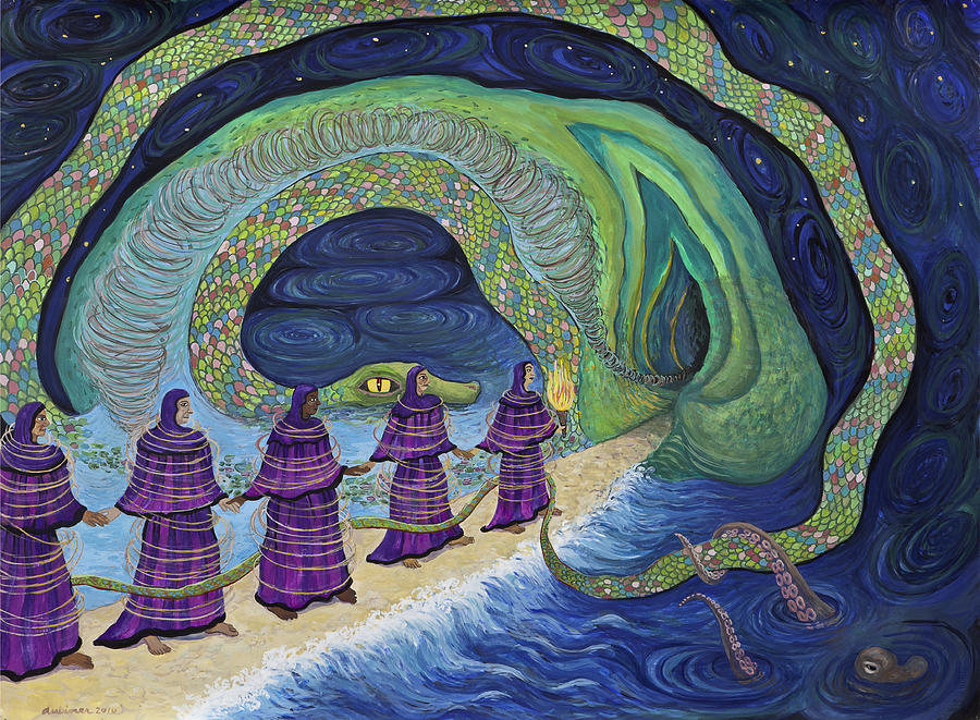 Ancient Serpent Painting by Shoshanah Dubiner