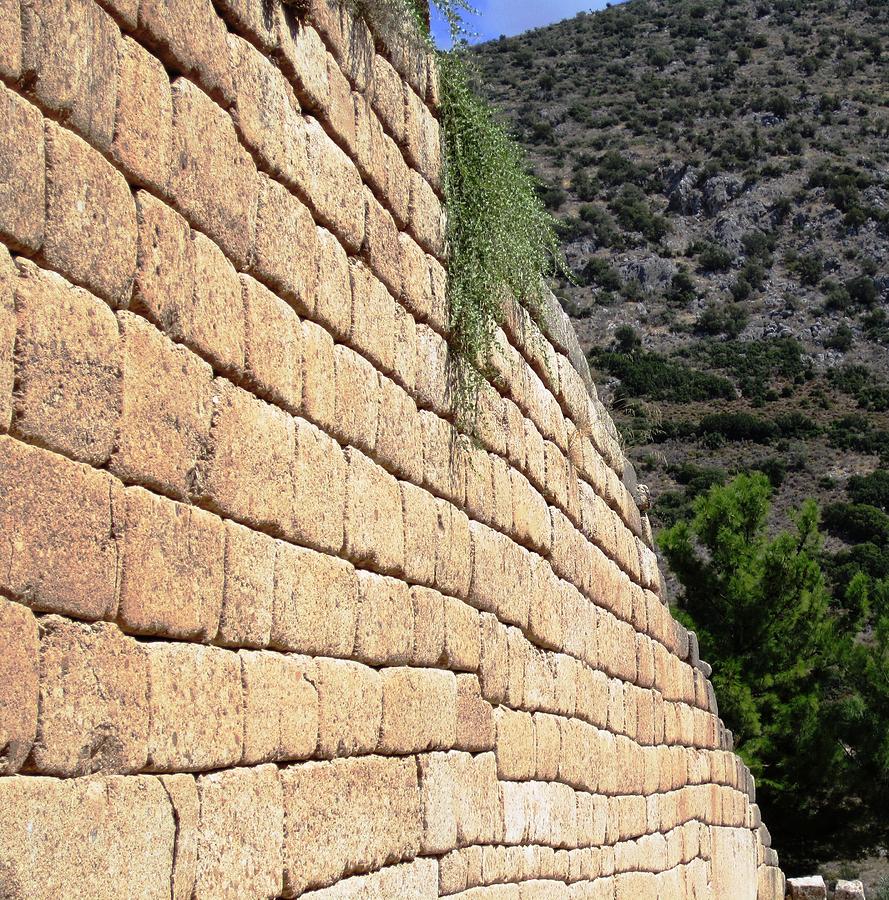 Ancient Wall II Leading to Citadel and Treasury of Atreus Tomb of Agamemnon in Mycenae Greece Photograph by John Shiron