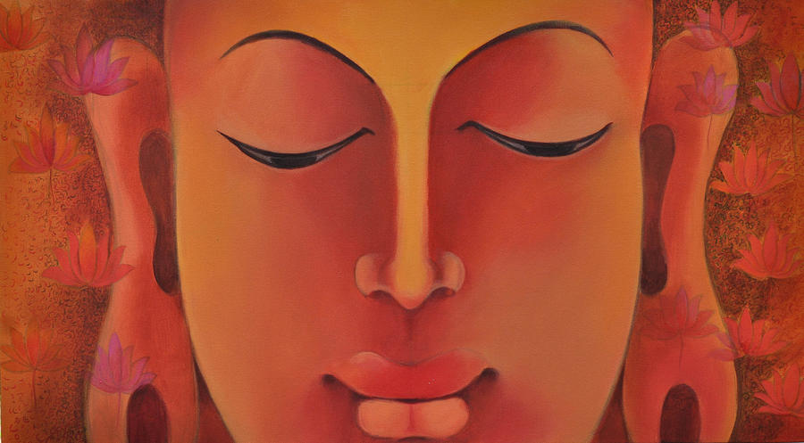 Buddha Painting - Andayatra by Manisha Raju Buddha Painting - Andayatra by Manisha Raju