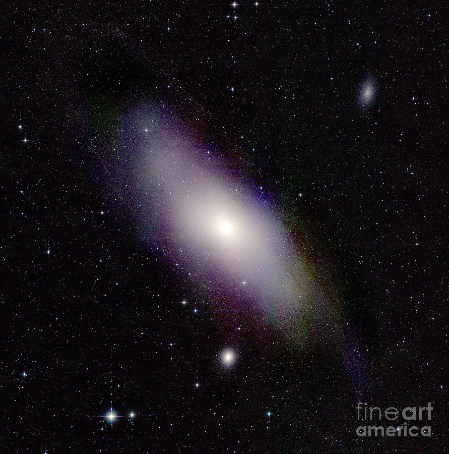 Andromeda Galaxy M31, Infrared Image Photograph by 2MASS project NASA