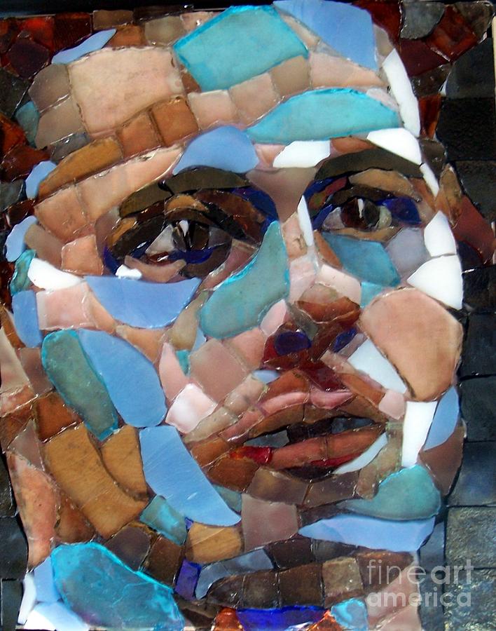 Andy Roddick Glass Art by Mitch Brookman
