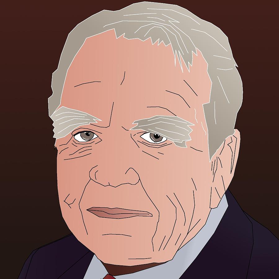 Andy Rooney Digital Art - Andy Rooney Tribute Portrait by Binary Options