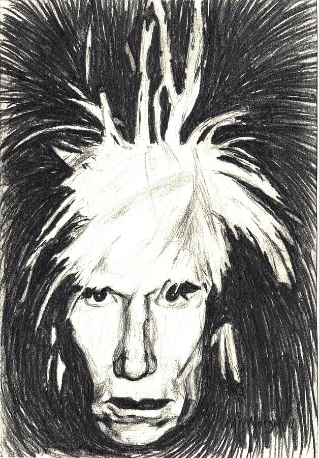 Andy Warhol Drawing by Michael Morgan