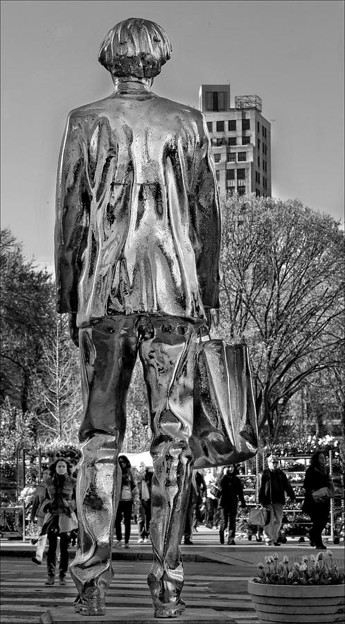 Andy Warhol Statue Union Square NYC Looking South Photograph by Robert Ullmann