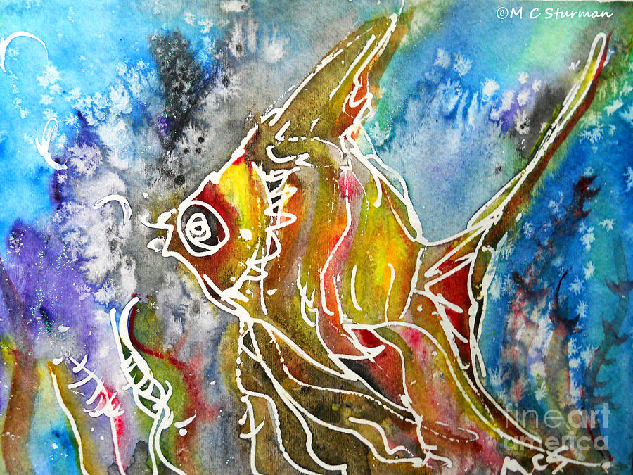 Angel Fish Painting by M c Sturman