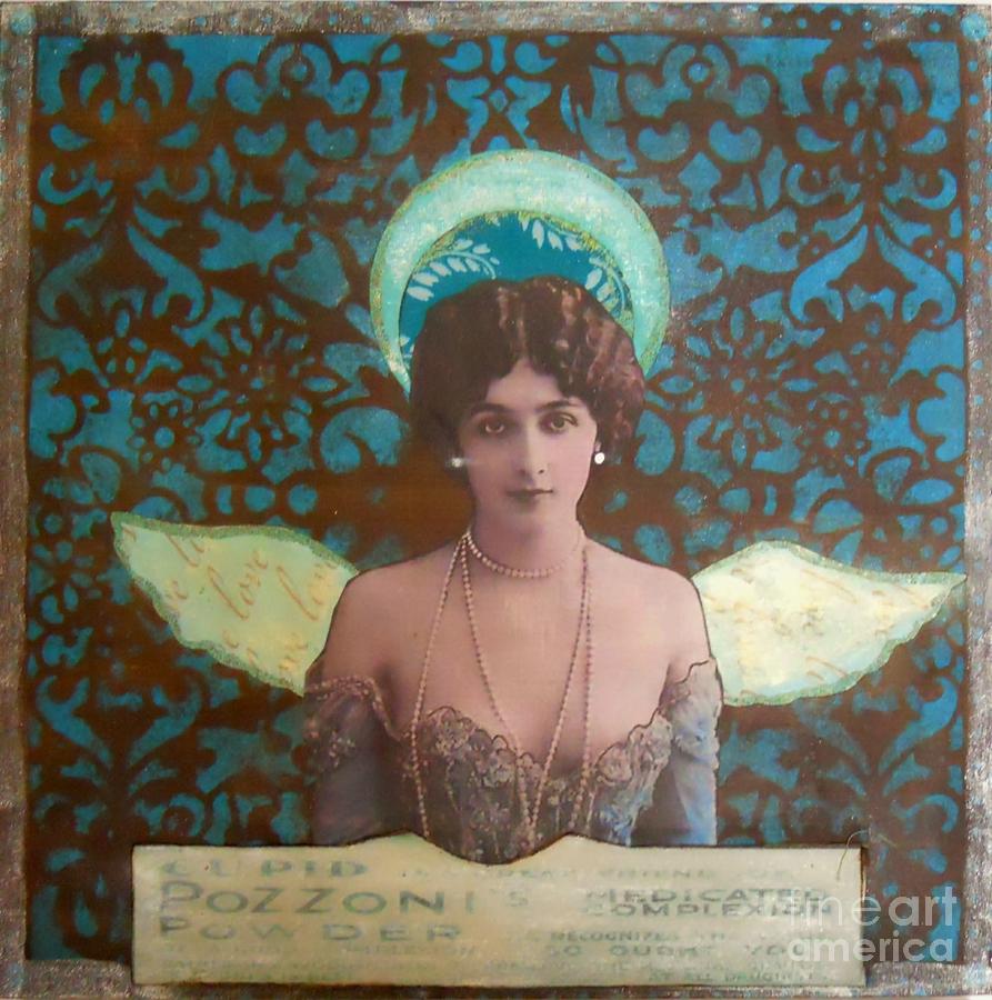 Angel in Blue Mixed Media by Desiree Paquette