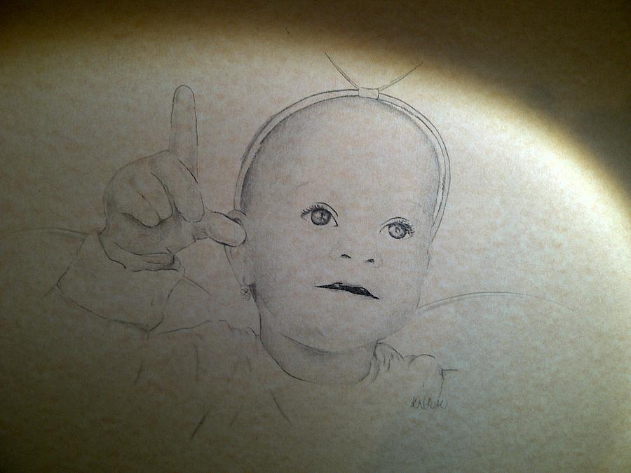 Baby Drawing - Angel by Kat At illustraat