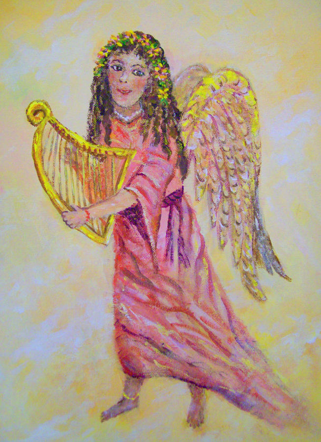 Angel Painting by Lou Ann Bagnall