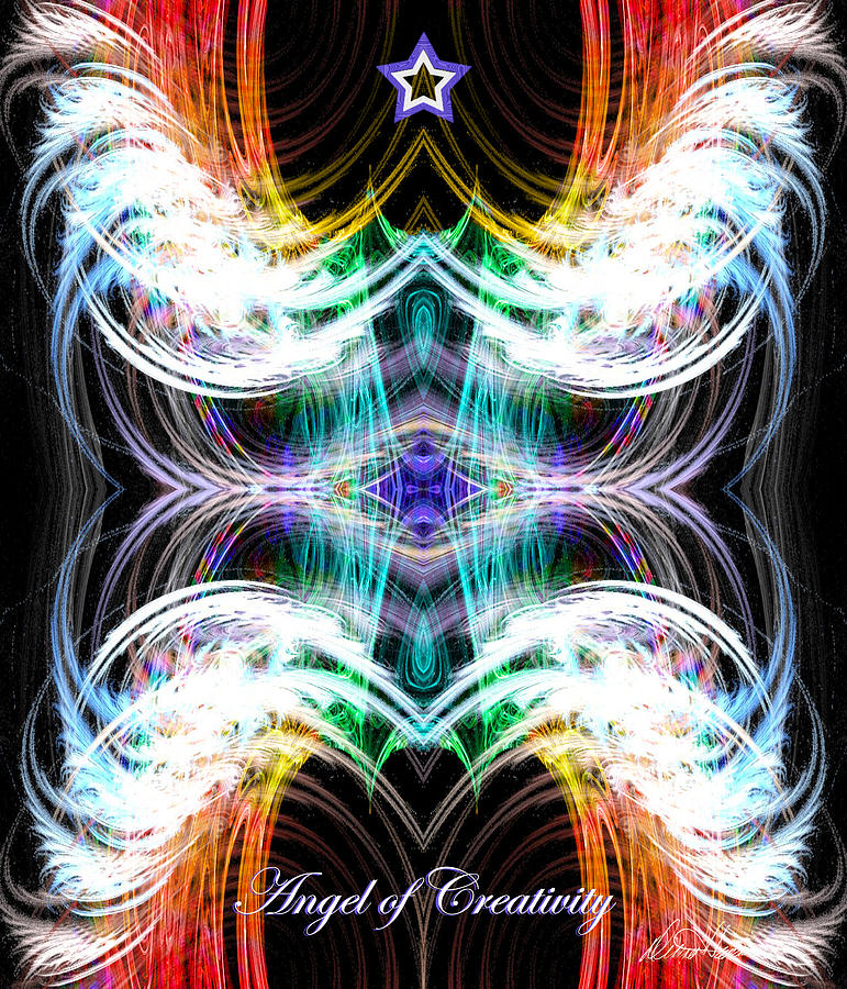 Angel Digital Art - Angel of Creativity by Diana Haronis