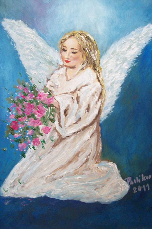 Angel Of Glory Painting By Ruzena Pavlikova 