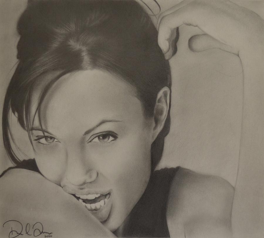 Angelina Jolie Drawing by Daniel Torres - Pixels