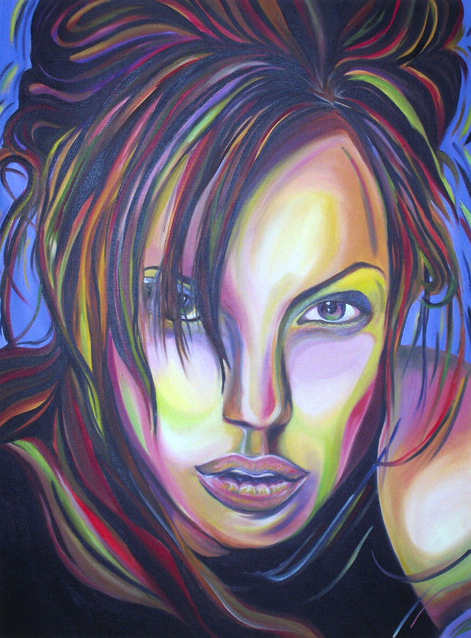 Angelina Jolie Painting by Redlime Art - Fine Art America