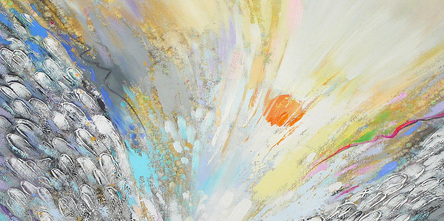 Abstract Painting - Angels Presence 4 by Petia Papazova