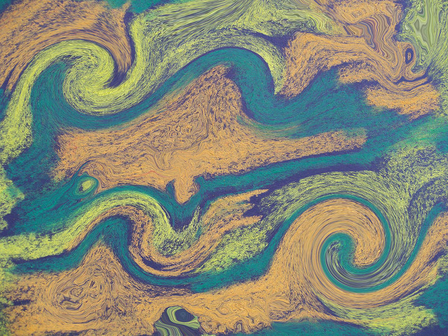 Abstract Painting - Angry Seas by Tom Nettles
