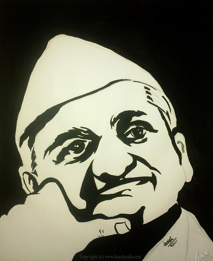 Anna Hazare Portrait Painting by Harsh Yadav - Fine Art America