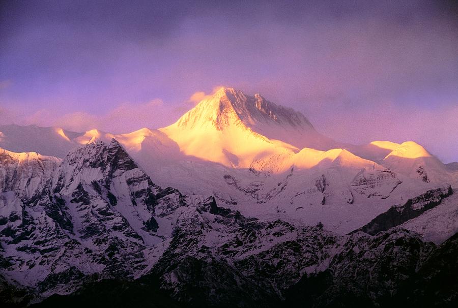 Annapurna South At Sunrise, Nepal Photograph by Bilderbuch