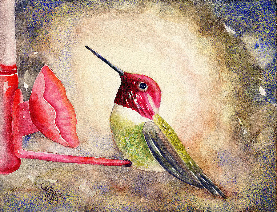 Annas Hummingbird Painting by Art by Carol May