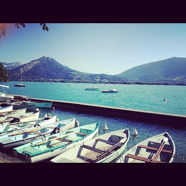 Boat Photograph - Annecy by Eve Godat
