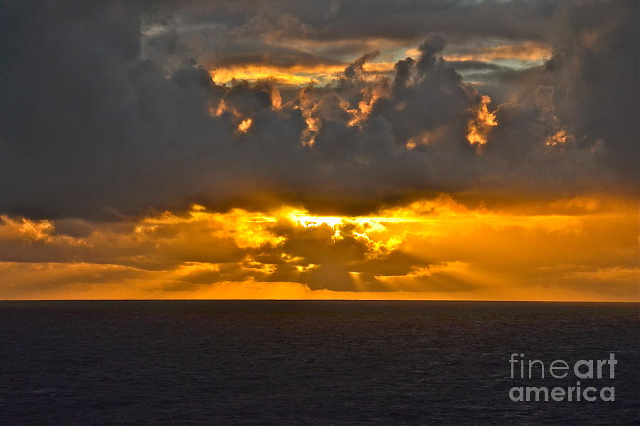 Another Caribbean Sunset Photograph by Carol  Bradley