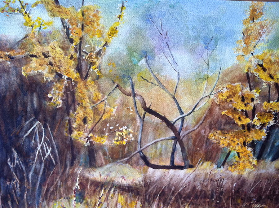 Land Scape Painting - Another Fall by Giti Ala