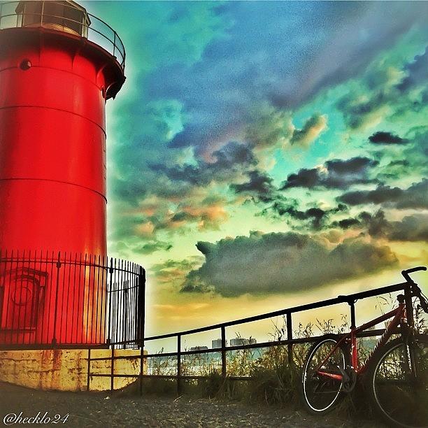 Sunset Photograph - Another Little Red Light House Moment by Hector Lopez ✨